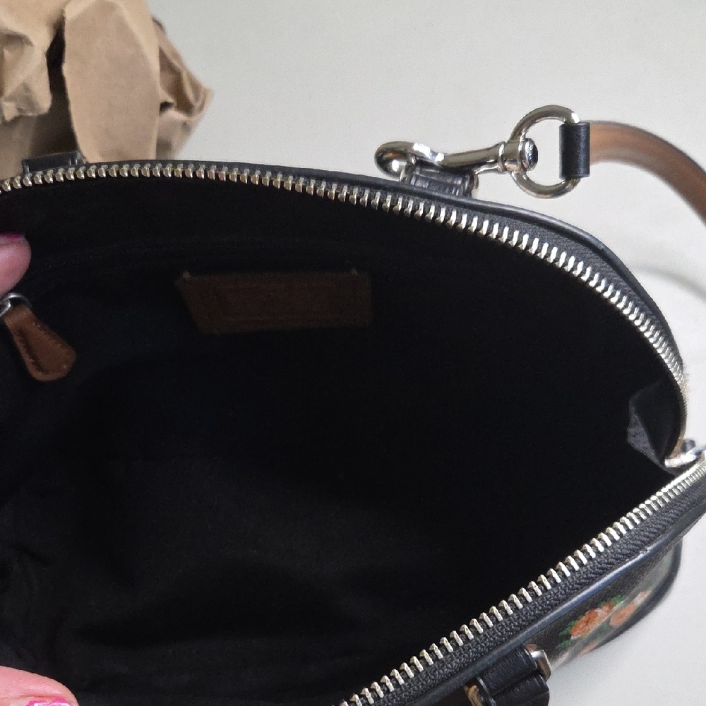 Coach Black Floral Crossbody Bag - Picture 5 of 7
